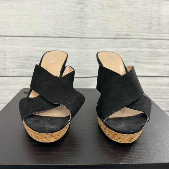 Charles By Charles David Wedge Cork Sandals Size 9.5 - Picture 2 of 5